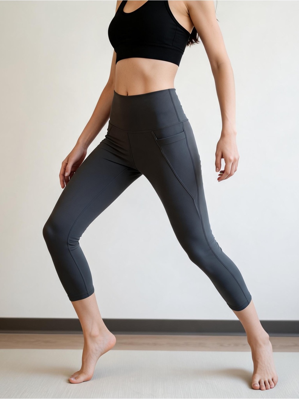 Vie Active Gray 7/8 leggings